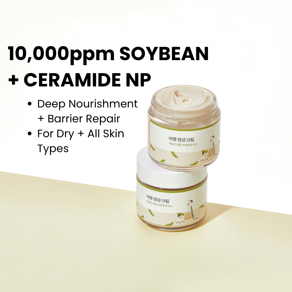 Creamy K-Beauty skincare product spilling from jar, showcasing smooth texture and clean design