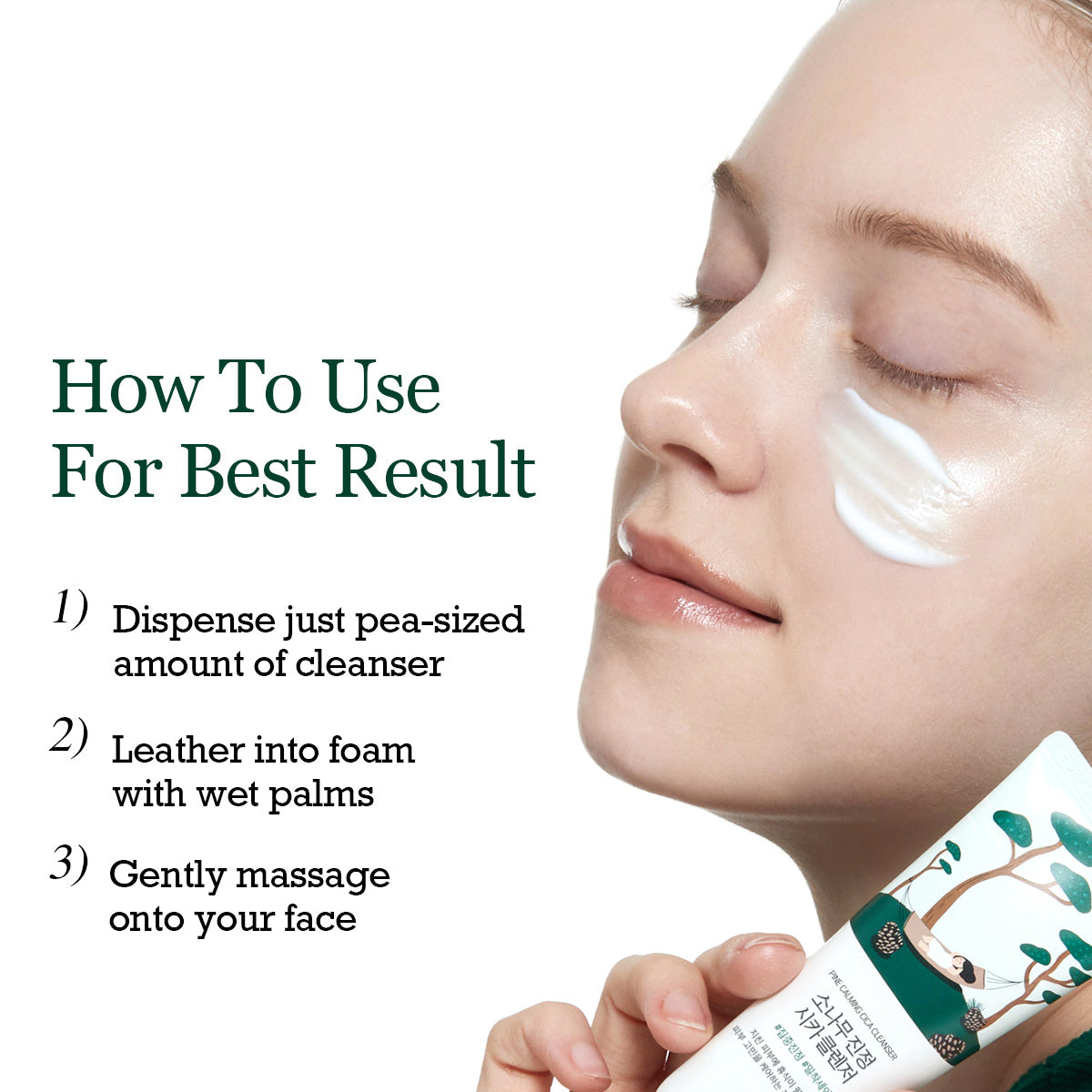 Pine Calming Cica Cleanser | Round Lab