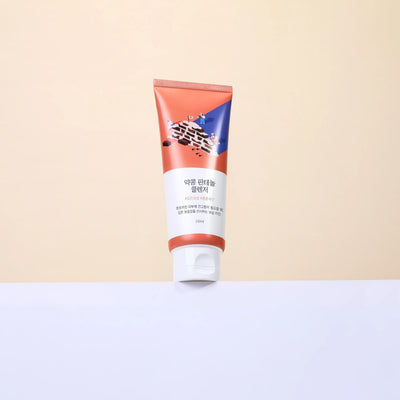Front view of Soybean Panthenol Cleanser tube showcasing coral, blue, and white packaging with 150 ml marking
